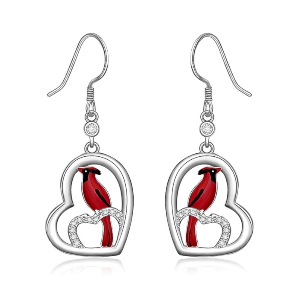Diamond Cardinal Angel Earrings